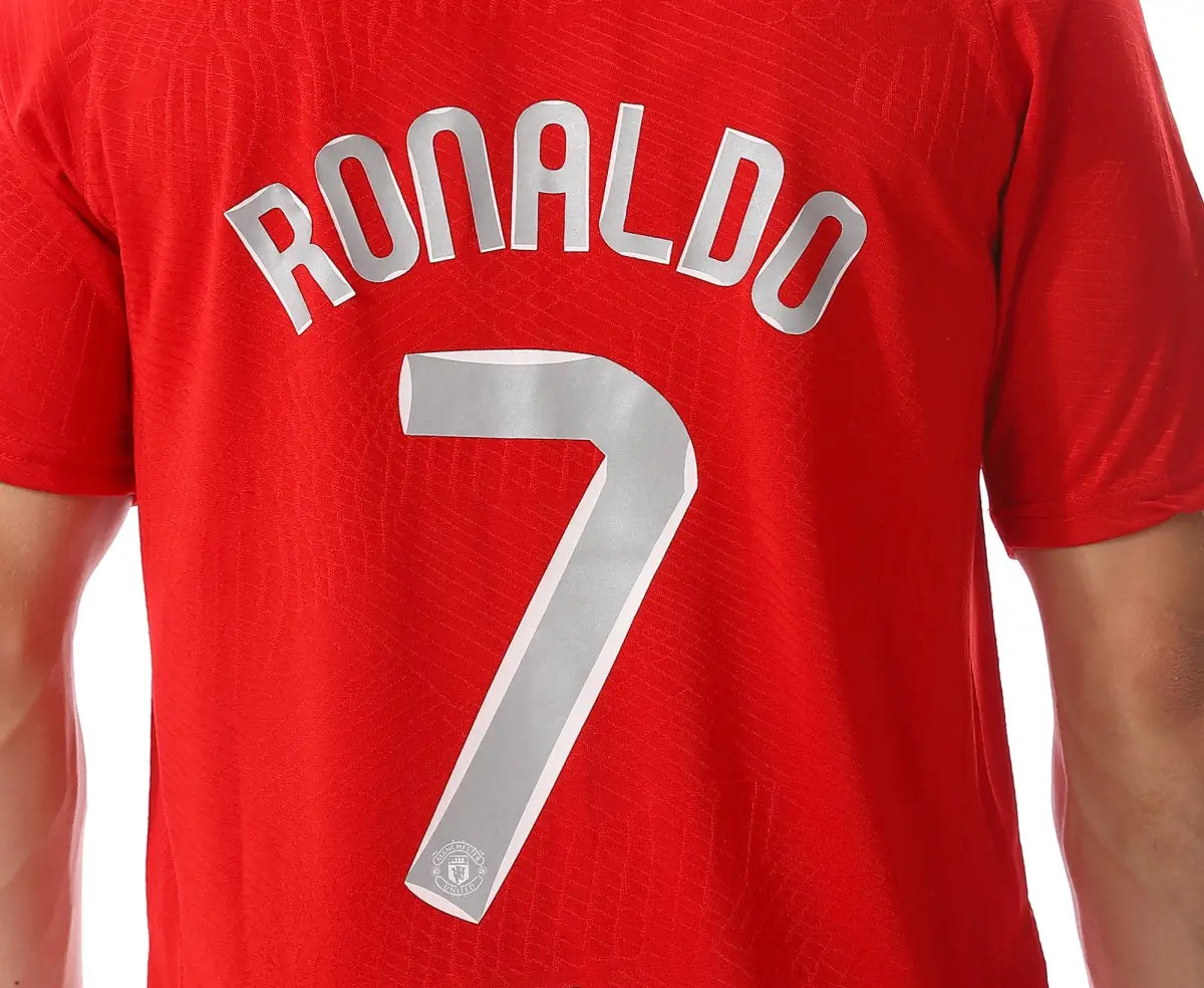 قميص مانشستر يونايتد الأساسي 2007/08 مع طباعة رونالدو 7