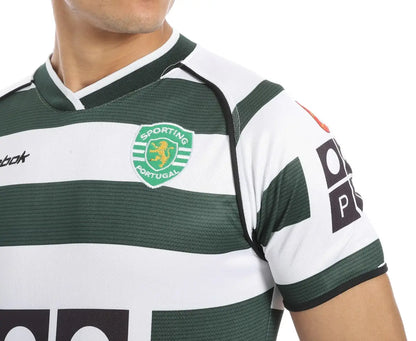 قميص سبورتينج لشبونة الأساسي 2002/03 مع طباعة رونالدو 28