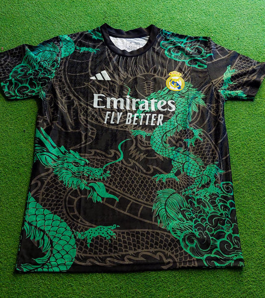 قميص ريال مدريد التخيلي 2025 - دراجون الاخضر